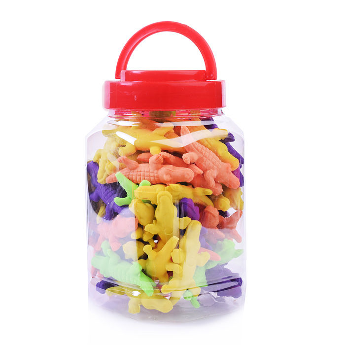 Ластик  "Крокодил" термопласт. резина,  микс цвета, можно использовать как счетный материал