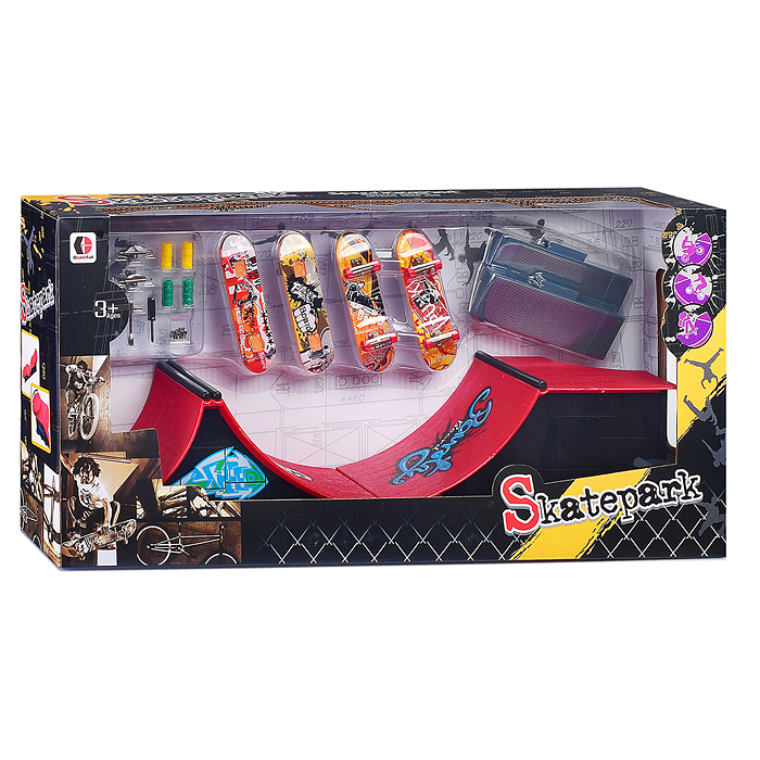 Фото к товару Фингерборд 1810A-2D "Скейт парк №2" в коробке Фингерборд 1810A-2D "Скейт парк №2" в коробке