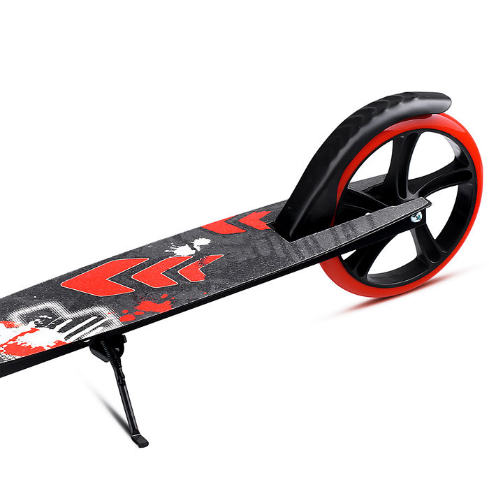 Самокат U012006Y 2-х кол., красный, d 200 мм., PU, в коробке