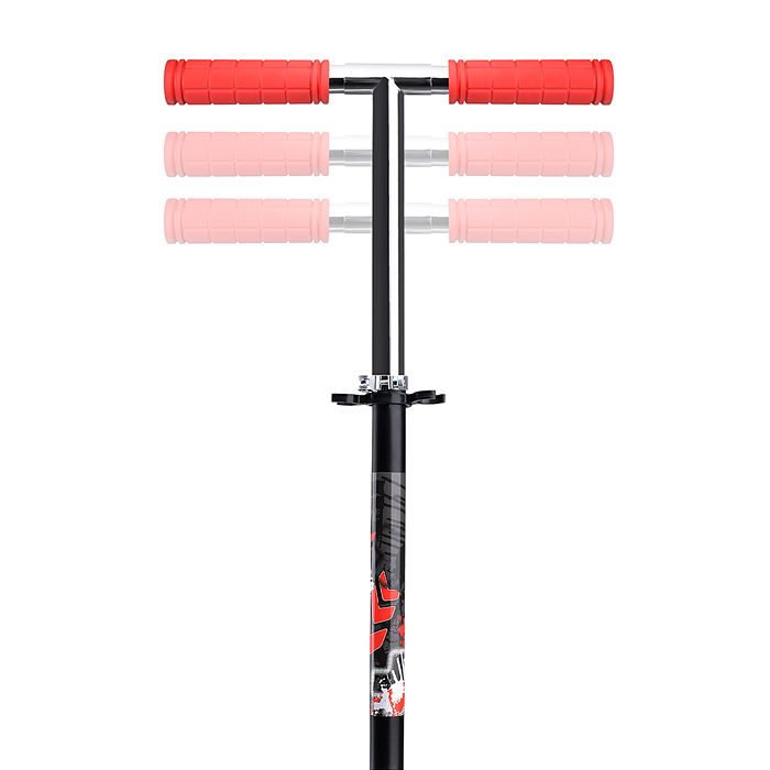 Самокат U012006Y 2-х кол., красный, d 200 мм., PU, в коробке