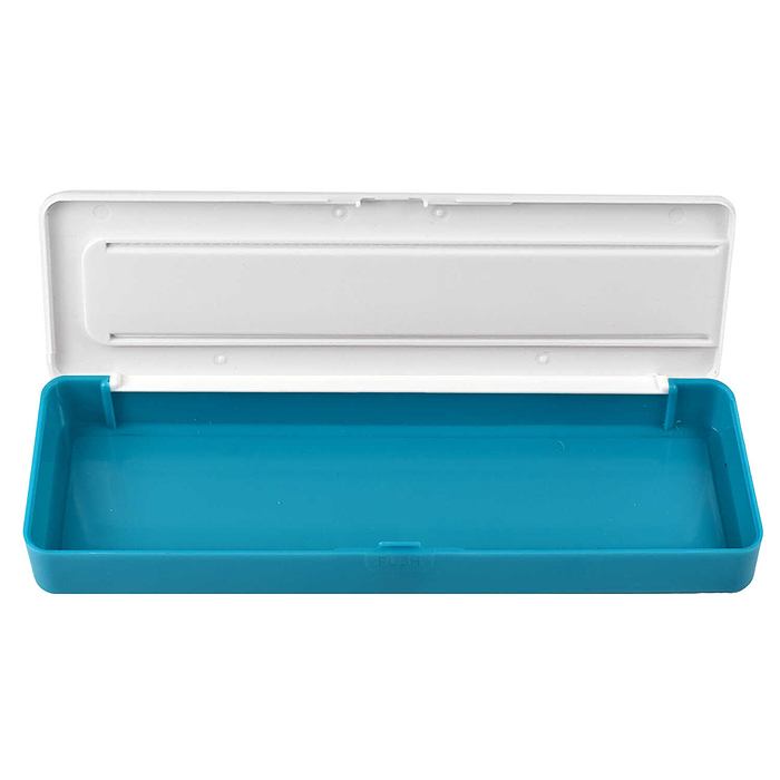 Пенал школьный в комплекте с линейкой "Пингины" 21х6.4х2.5 см, АБС-пластик, 