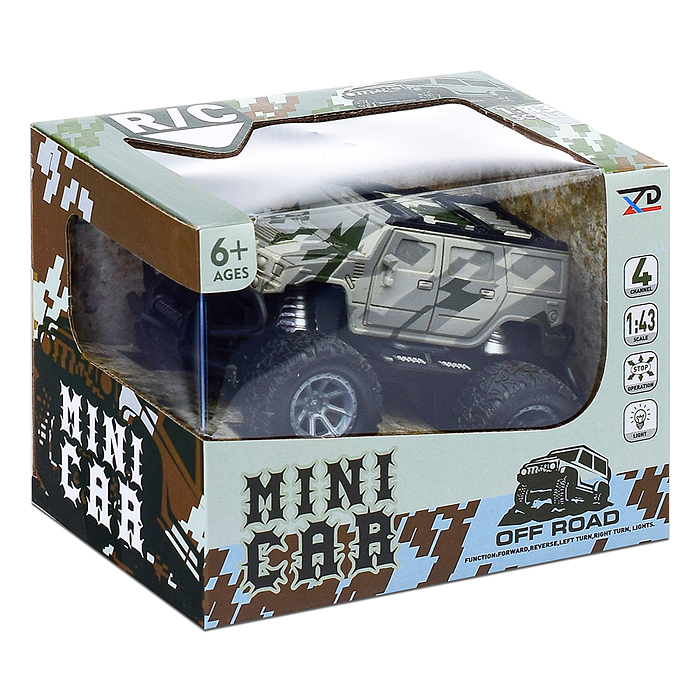 Машина 389-1 "Джип армейский" на р/у, 27 MHz, в коробке