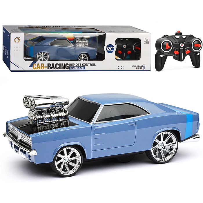 Машина BX-6 "Car-racing" р/у, 27 MHz, (цвет голубой) в коробке