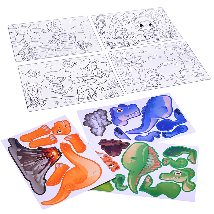 Фото к товару Доска для рисования 5 в 1 B102 "Доисторический мир" в коробке Доска для рисования 5 в 1 B102 "Доисторический мир" в коробке