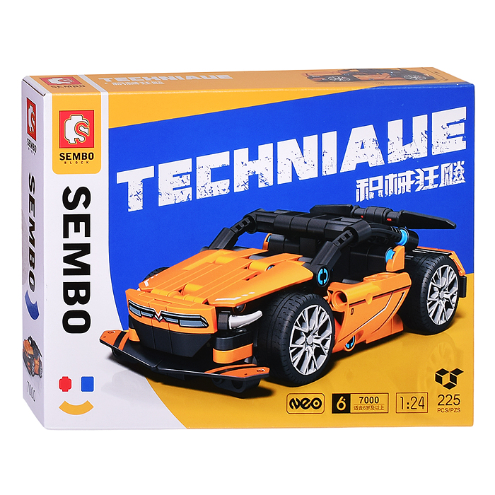 Конструктор 7000-7003 "Спортивное авто" в коробке