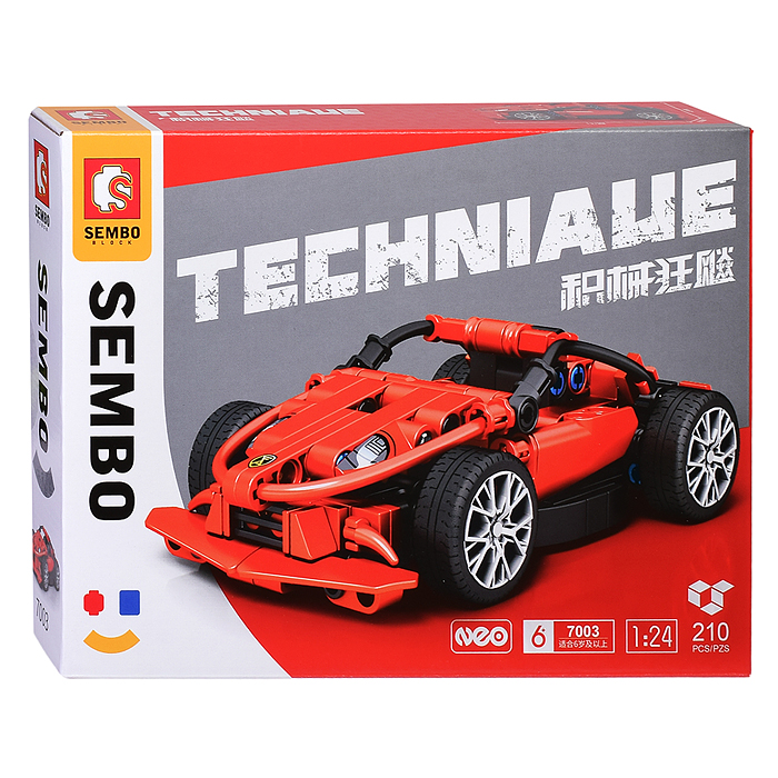 Конструктор 7000-7003 "Спортивное авто" в коробке