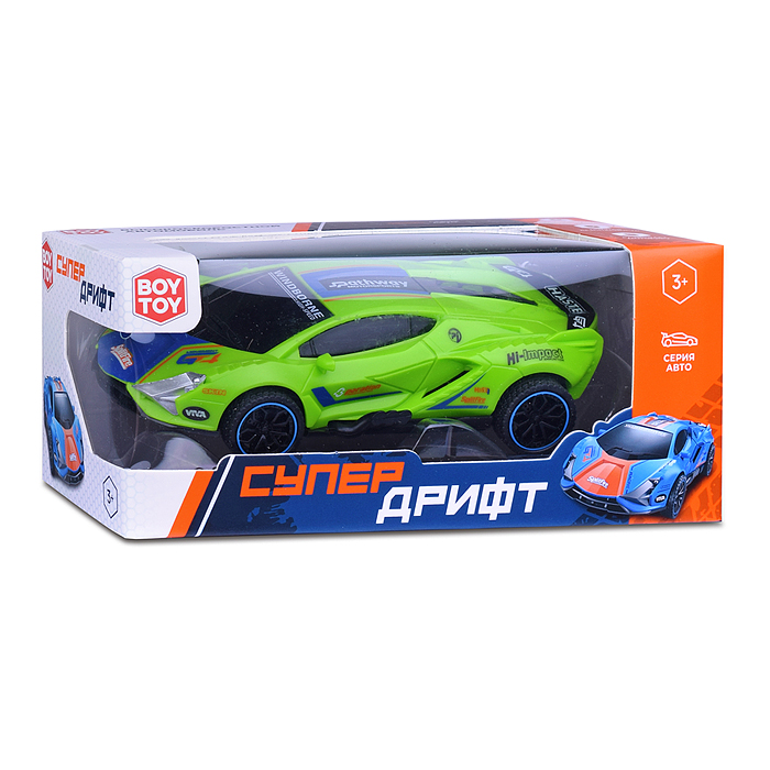 Машина BT0013-4 "Супер дрифт" в коробке (зеленый)