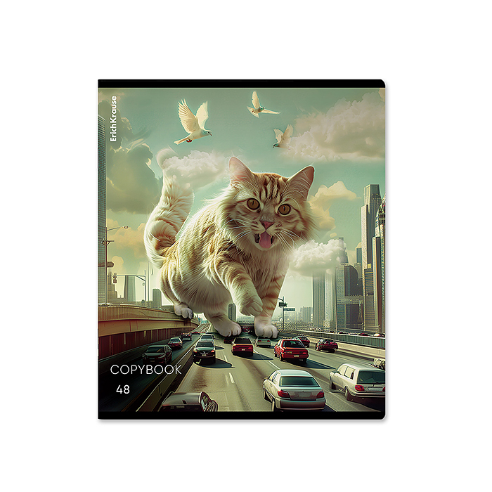 Тетрадь 48л. клетка, "Big City Cats"
