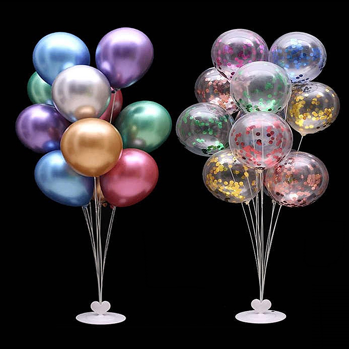 Стойка для шаров Фонтан Сердце, 11 насадок, 1 м, 1 шт.