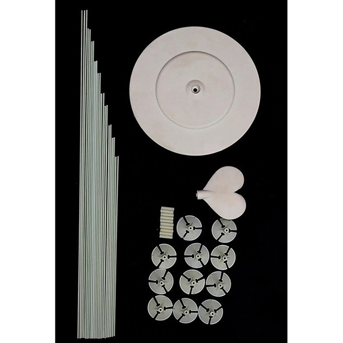 Стойка для шаров Фонтан Сердце, 11 насадок, 1 м, 1 шт.