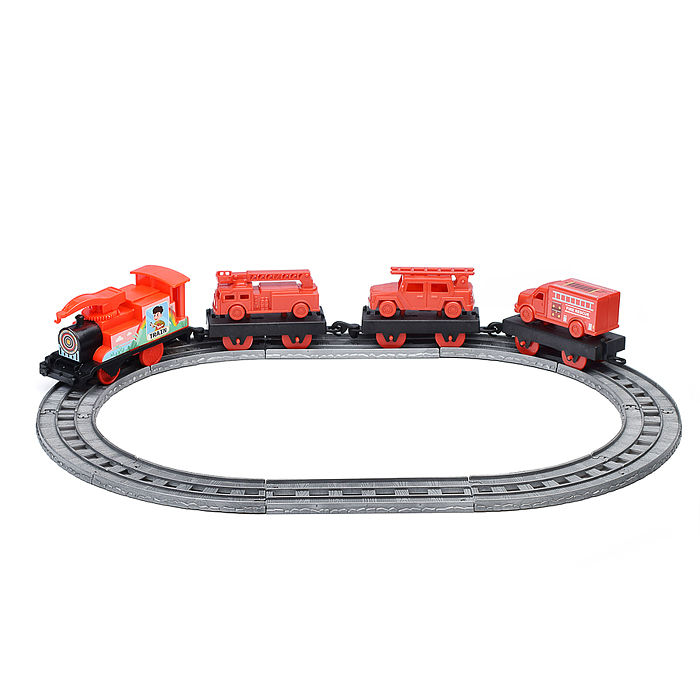 Железная дорога 66109 с транспортом, в коробке