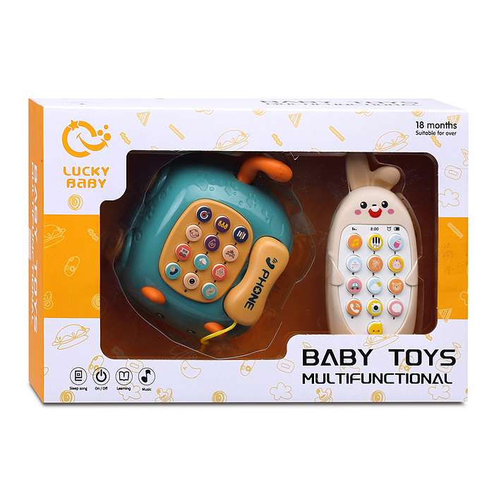 Набор игрушек развивающих LDJ215-3 "Веселый телефон" на батарейках, в коробке