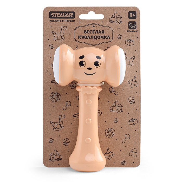 Погремушка "Веселая кувалдочка" Коллекция "Зефир"