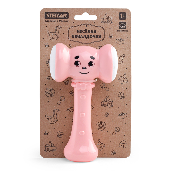 Погремушка "Веселая кувалдочка" Коллекция "Зефир"