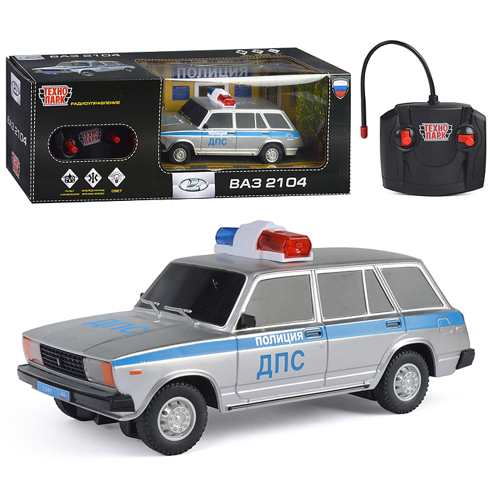Машина ру LADA ВАЗ-2104 ДПС 18 см, (свет, серебряный) в коробке Машина ру LADA ВАЗ-2104 ДПС 18 см, (свет, серебряный) в коробке