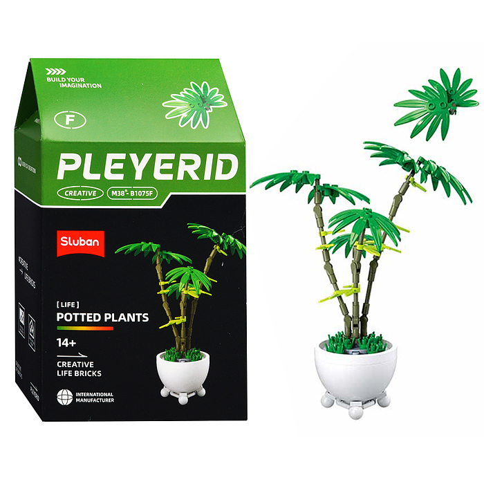 Конструктор M38-B1075 "Пальмы в горшочках" (упак. 6шт.) в коробке