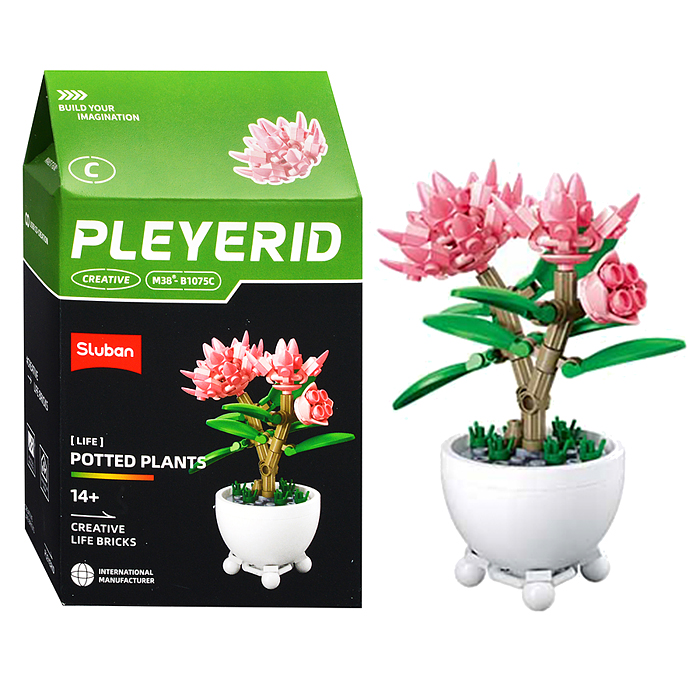 Конструктор M38-B1075 "Пальмы в горшочках" (упак. 6шт.) в коробке