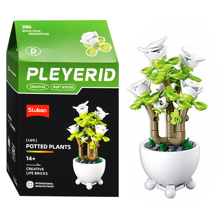 Конструктор M38-B1075 "Пальмы в горшочках" (упак. 6шт.) в коробке