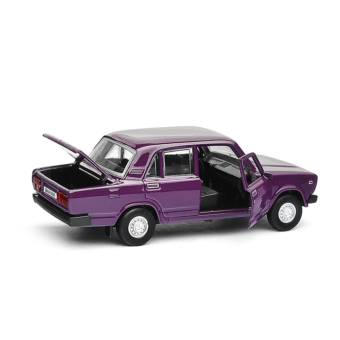 Машина металл LADA ВАЗ-2105 1997 12 cm, (двери, багаж, баклажан) инерц., в коробке