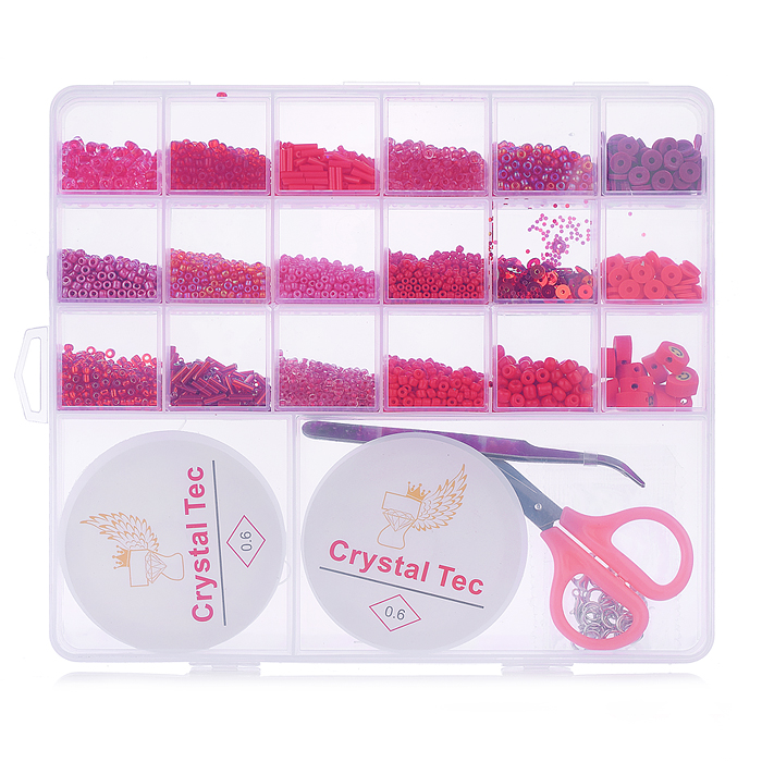 Набор создание украшений 00-5217 "Оттенки красного" в коробке