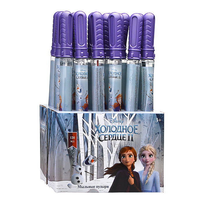 Фото к товару Мыльные пузыри Disney "Холодное сердце" колба в термоплёнке, 120 мл., Мыльные пузыри Disney "Холодное сердце" колба в термоплёнке, 120 мл.,