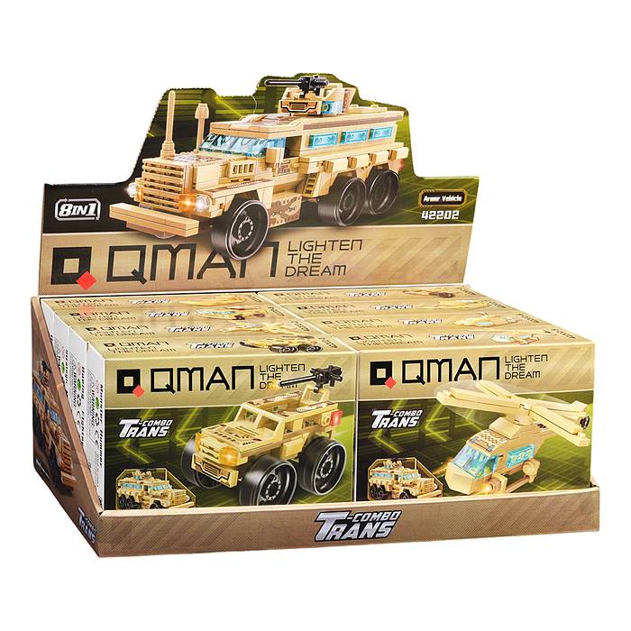 Конструктор 42202 8-в-1 "Бронированная боевая машина" в коробке