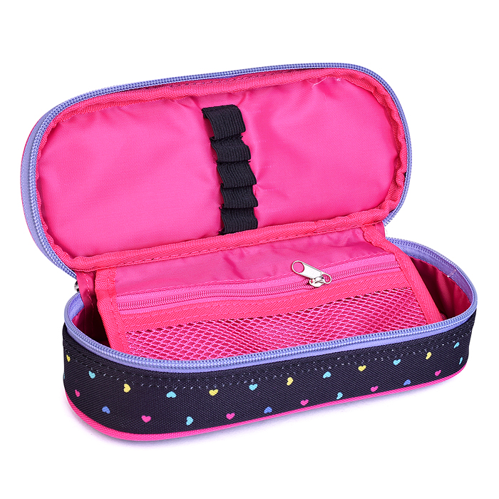 Фото к товару Пенал "Hey Girl" 21x8x5 см, овальный для 50 предметов, с внутренним органайзером-створкой, Пенал "Hey Girl" 21x8x5 см, овальный для 50 предметов, с внутренним органайзером-створкой,