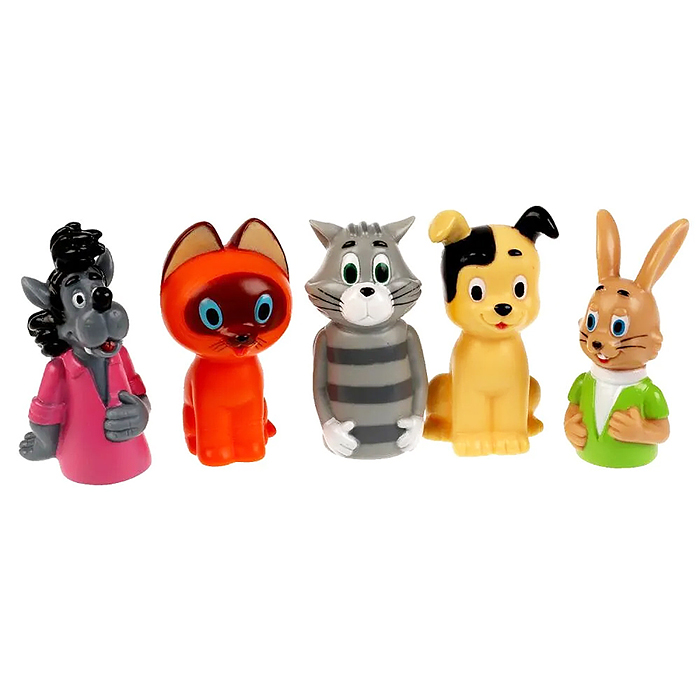 Игрушка пластизоль для купания. Пальчиковый театр "Союзмультфильм" на блист. 