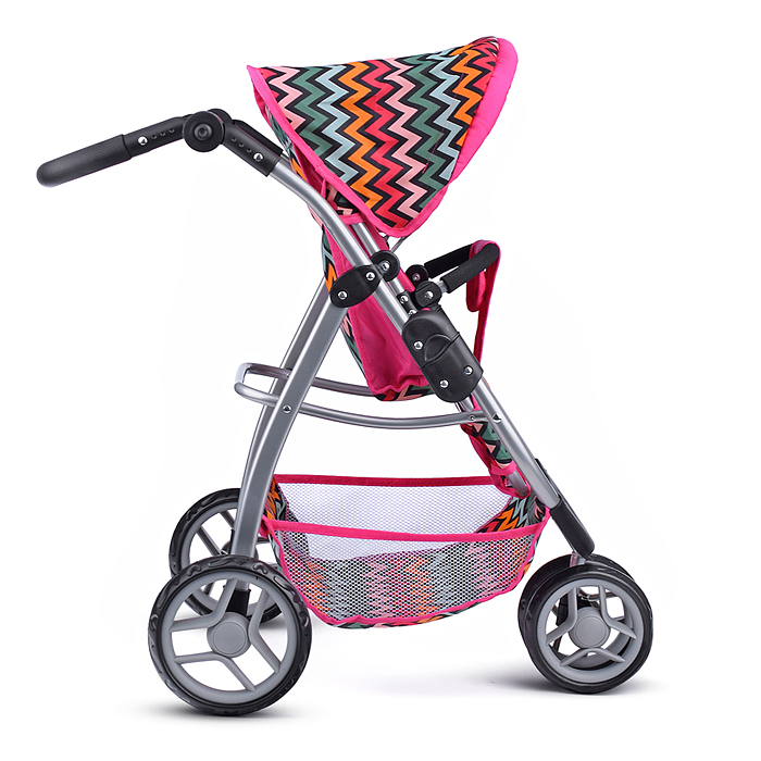 Фото к товару Коляска для кукол 9632 металлическая, прогулочная, цветные линии, зигзаг, цвет розово-голубой Коляска для кукол 9632 металлическая, прогулочная, цветные линии, зигзаг, цвет розово-голубой
