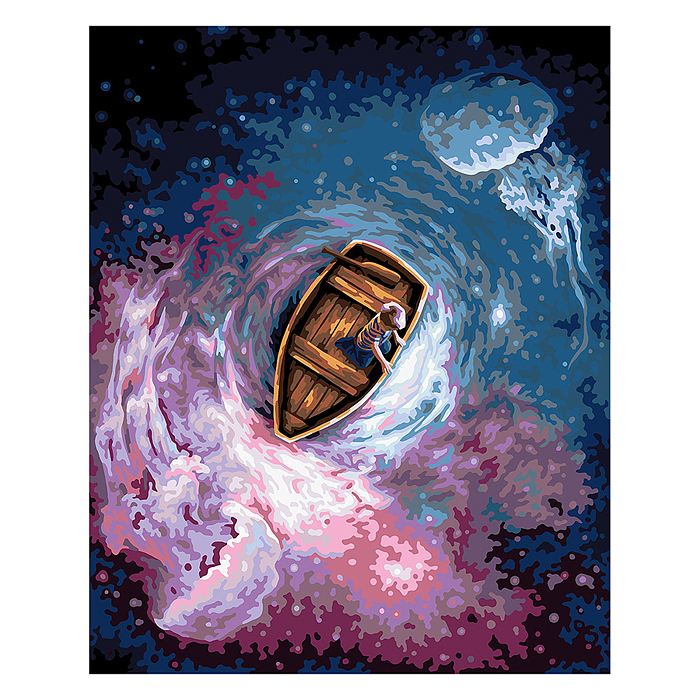 Набор для раскрашивания по номерам 50х40 "Подводный космос"