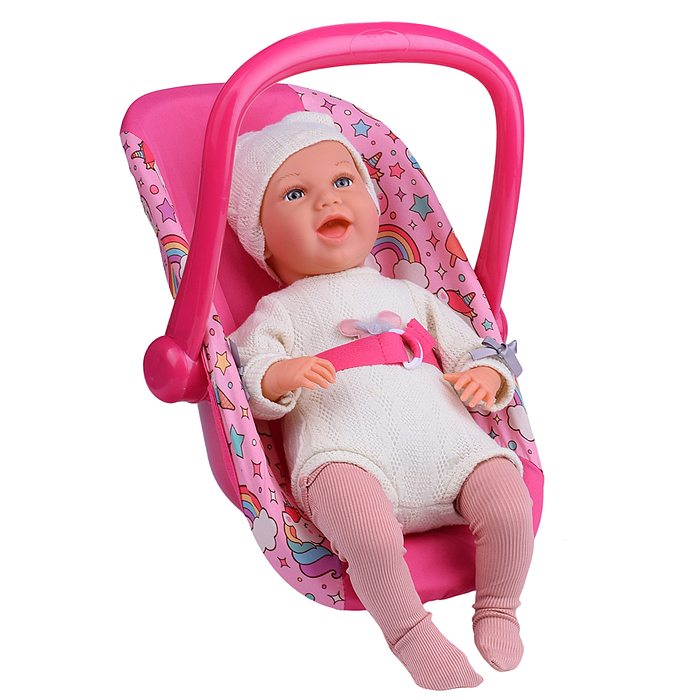 Набор аксессуаров для кукол 9007 (стульчик для кормления, манеж, переноска, сумка) единорожка
