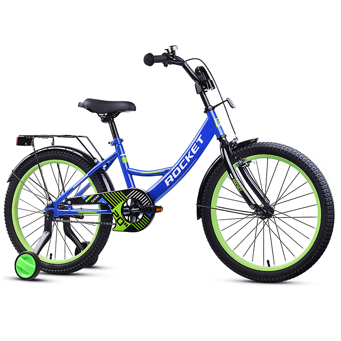 Велосипед 20" Rocket Gem, цвет синий/зеленый
