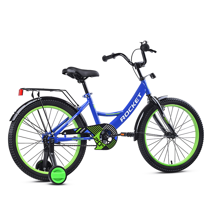Велосипед 20" Rocket Gem, цвет синий/зеленый