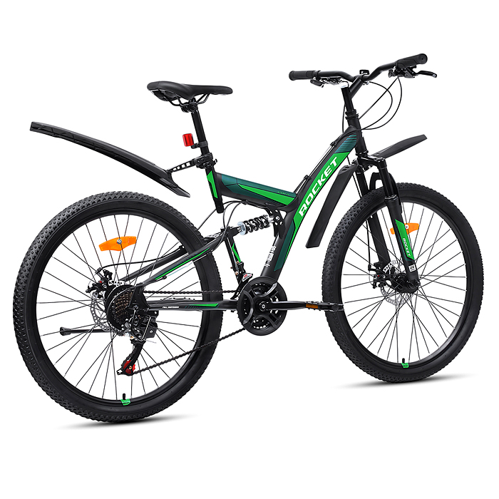 Велосипед 26" Rocket Azkar, цвет зеленый, размер 18"