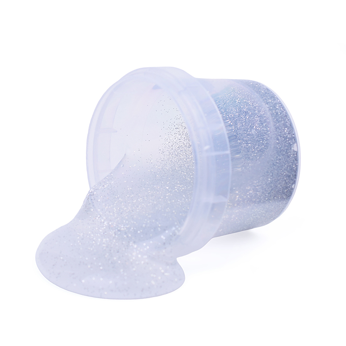 Слайм "Стекло" с серебрянными блестками, 90 гр