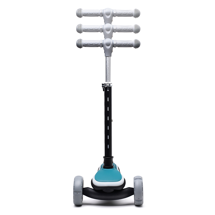 Самокат трёхколёсный R0200 ROCKET светящиеся колеса PU, дека, рулевая стойка, цвет бирюзовый