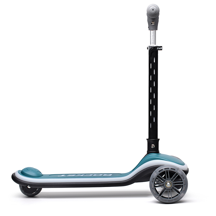 Самокат трёхколёсный R0200 ROCKET светящиеся колеса PU, дека, рулевая стойка, цвет бирюзовый