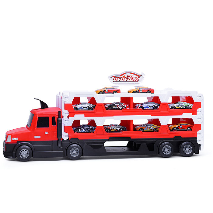 Автовоз 660-S47 "Тягач" красный, в коробке