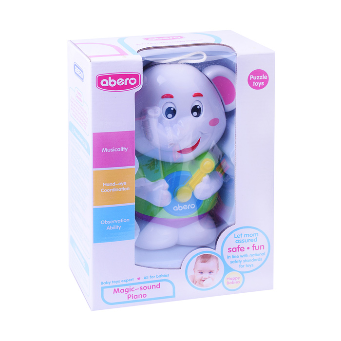 Развивающая игрушка QX-91082E "Слоник Топси" в коробке