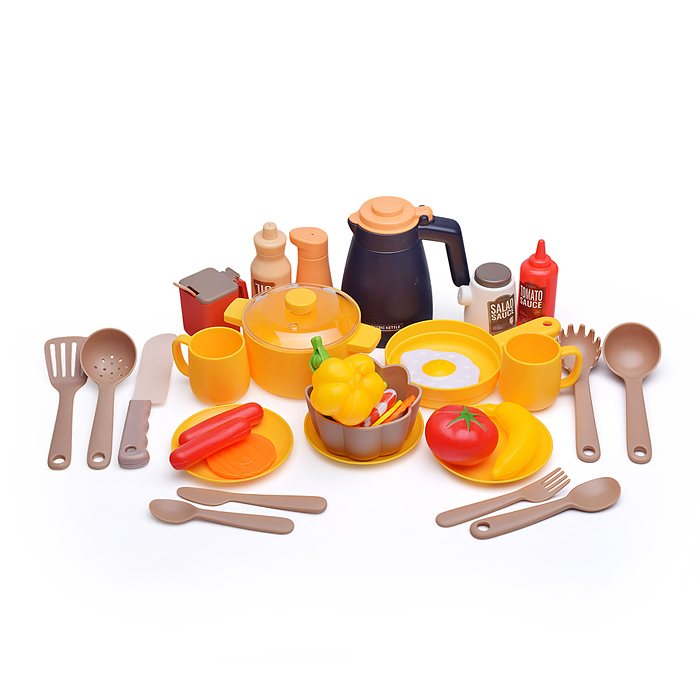 Игровой набор кухня 889-276 "Жарим, парим!" (свет, звук) 47 предметов, в коробке