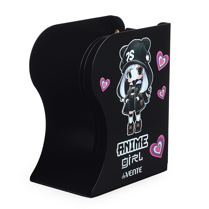 Подставка для учебников и книг "Anime Girl" 19x14,7x9 см, металлическая, телескопическая, о
