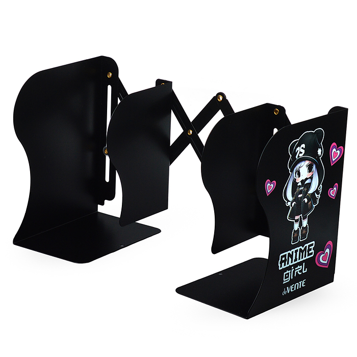 Подставка для учебников и книг "Anime Girl" 19x14,7x9 см, металлическая, телескопическая, о