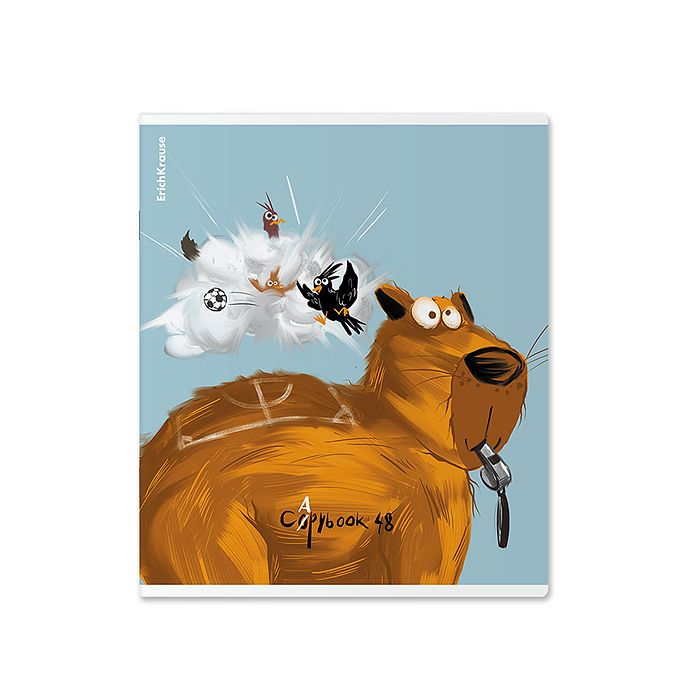 Тетрадь 48 л. клетка, "Happy Capy" 