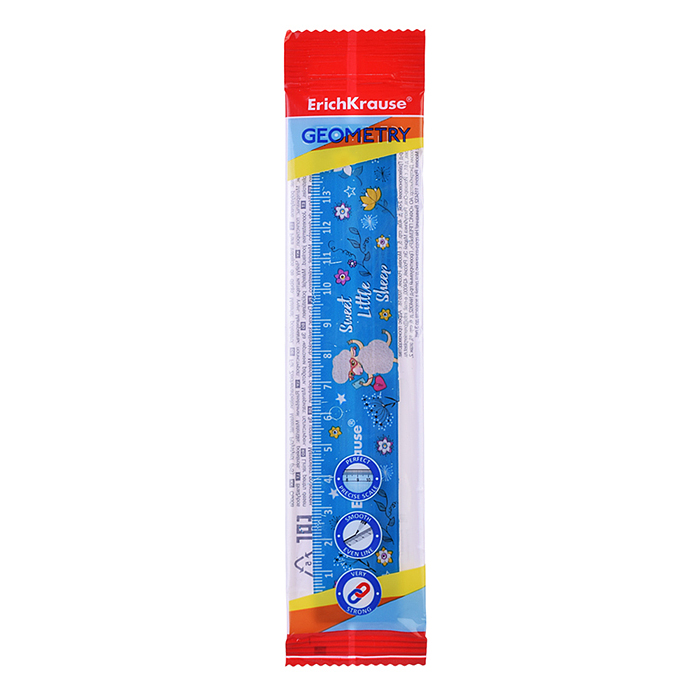 Линейка пластиковая Flower Sheep, 15см, во флоупаке