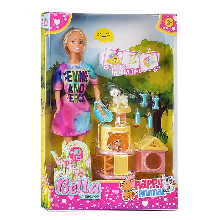 Кукла LX140-B "Лиетта" с питомцами, в коробке