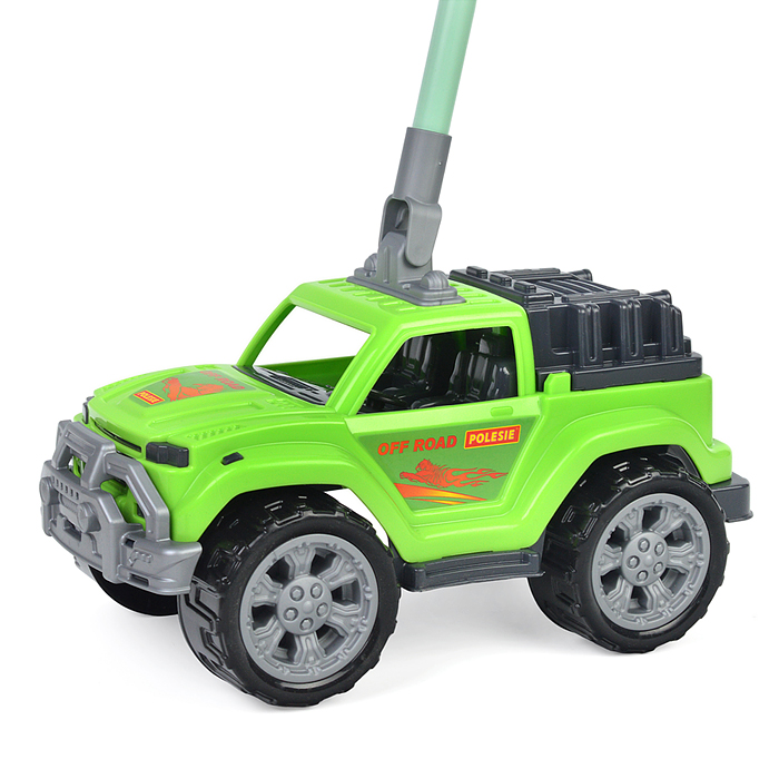 Автомобиль-каталка "Легионер" с ручкой (зелёный)