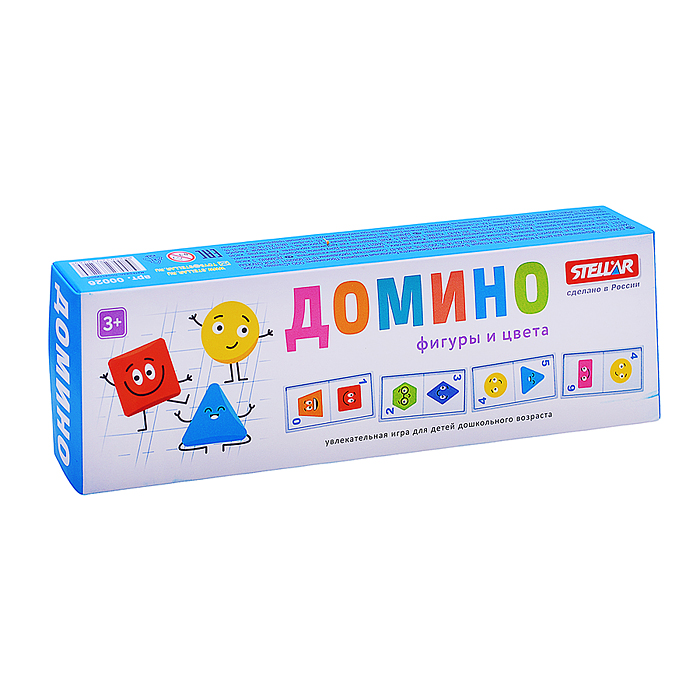 Фото к товару Домино большое «Фигуры и цвета» Домино большое «Фигуры и цвета»