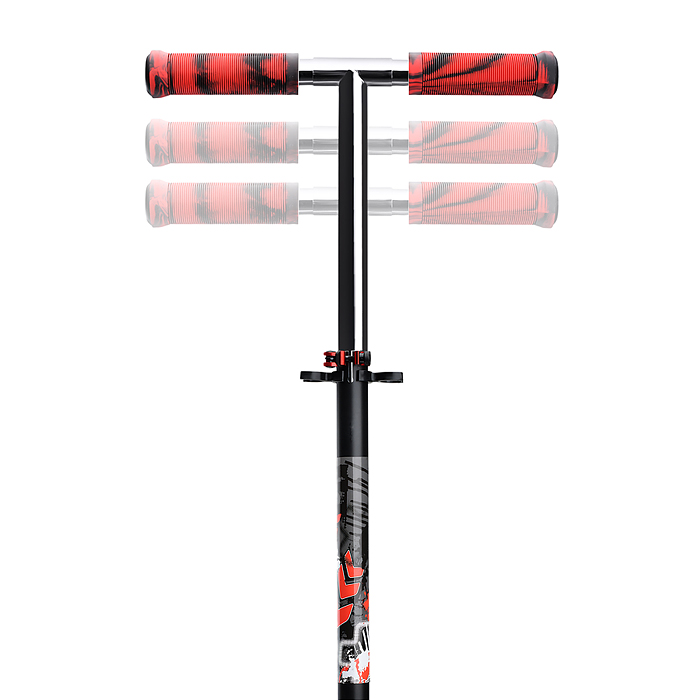 Самокат U012004Y 2-х кол., красный, d 200 мм., PU, в коробке