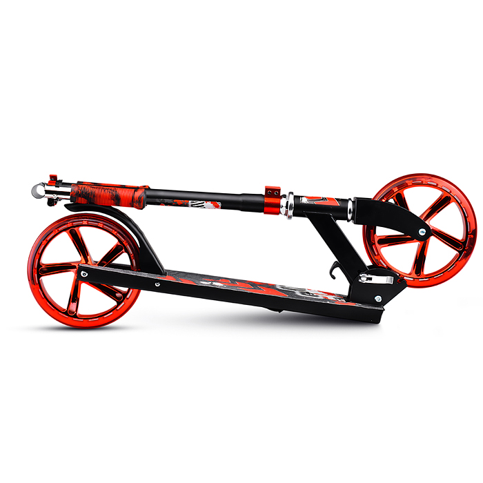 Самокат U012004Y 2-х кол., красный, d 200 мм., PU, в коробке