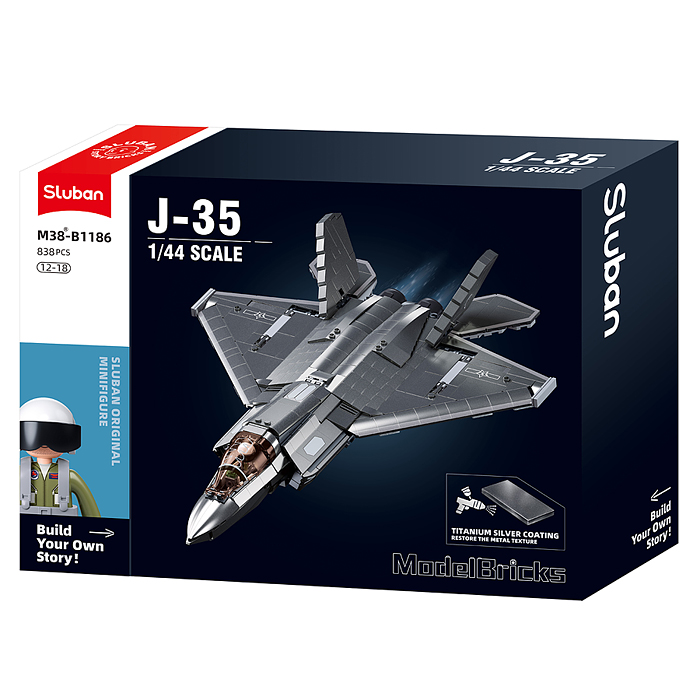 Конструктор M38-B1186 "Истребитель J-35" (838 дет.)